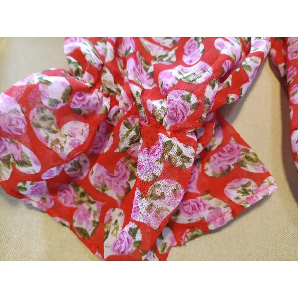 Cece Blouse Size S 69$ Tag Heart Pattern - Picture 7 of 7